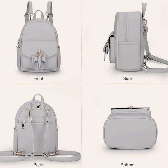 ECOSUSI Mini Backpack, Grey - Picture 2 of 9